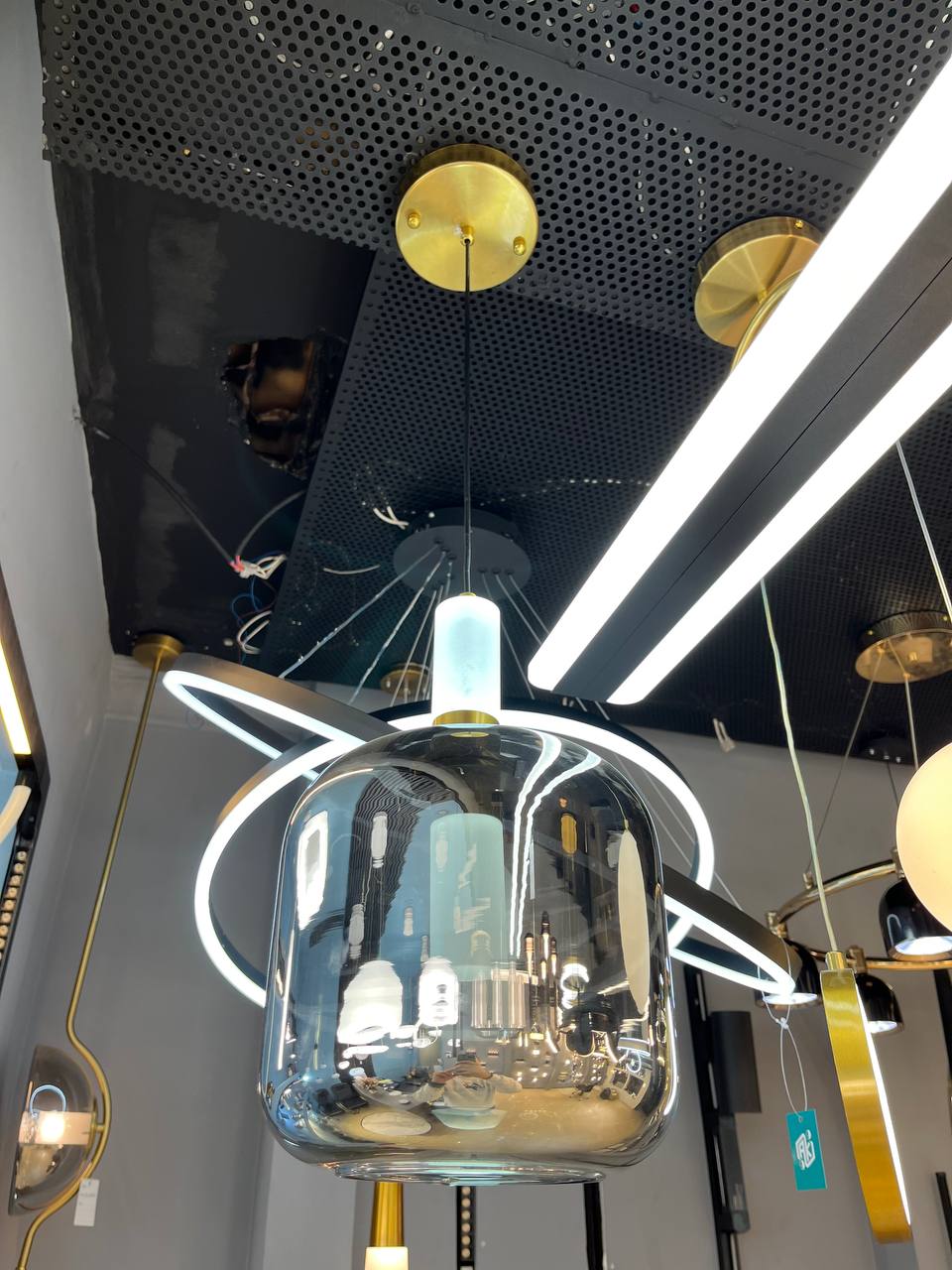 تصویر از لوستر تک آویز سه حالته